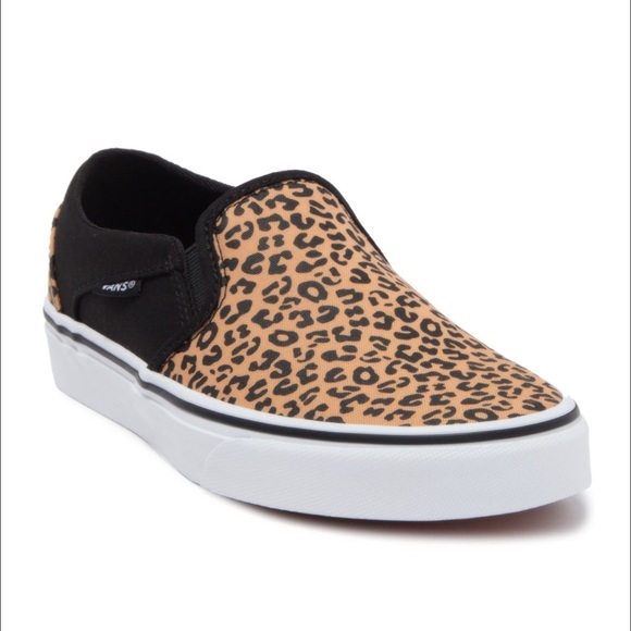 cheetah slip on vans